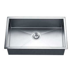 Dawn DSQ2816 Undermount Single Bowl Square Sink, Polished Satin